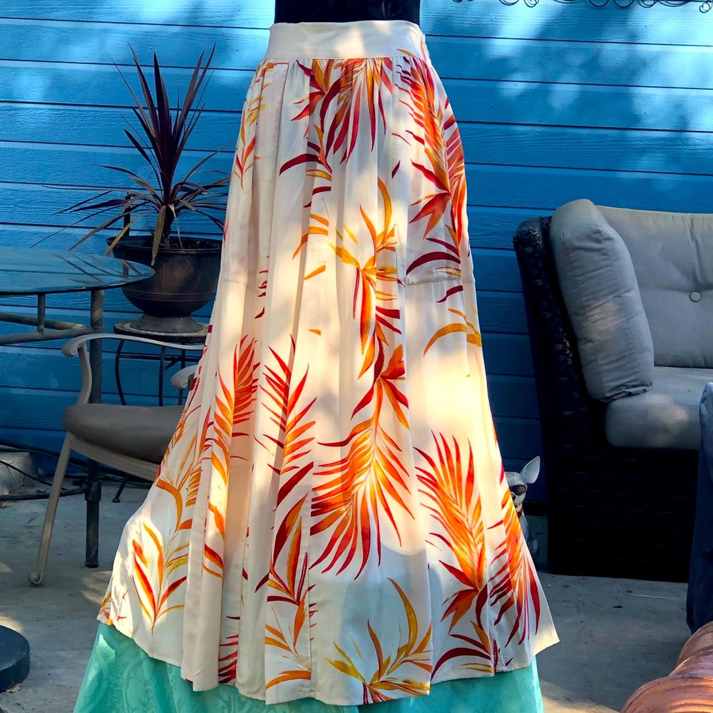 Eva Mendez Floral Maxi Skirt
